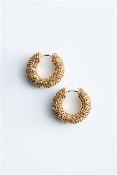 Серьги-кольца с крупными стразами артикул 151749757