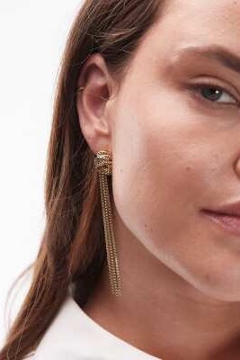 Серьги-подвески с кисточкой в виде узла артикул 151749758