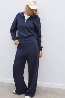 Брюки-джоггеры с широкими брючинами артикул 151221451