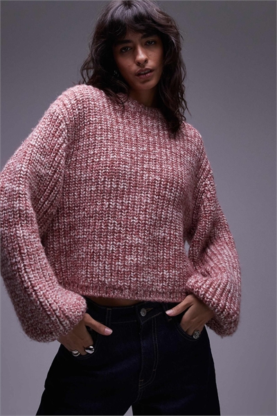 Свитер из альпаки и шерсти с крупной вязкой артикул 150205102