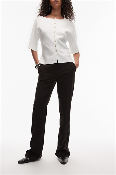 Узкие брюки с расклешенными штанинами артикул 154340370