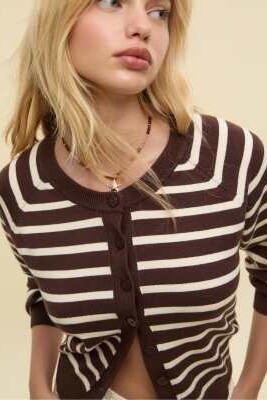 Вязаный кардиган с пуговицами и рукавами реглан артикул 150701577