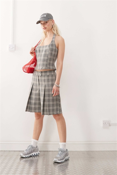 Брюки-кюлоты в клетку, сшитые на заказ co-ord артикул 143380270