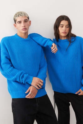 Свитер с узором «рыбацкая резинка» унисекс артикул 143355368