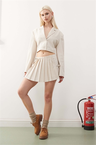 Мини-юбка из ткани, сшитая на заказ артикул 140290642