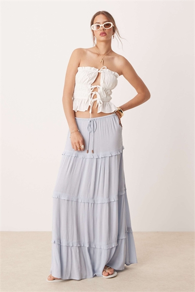 Многослойная юбка макси артикул 141497307