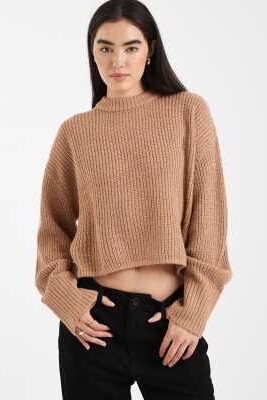 Свободный вязаный свитер артикул 143082759