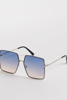 Большие квадратные металлические солнцезащитные очки артикул 153050249