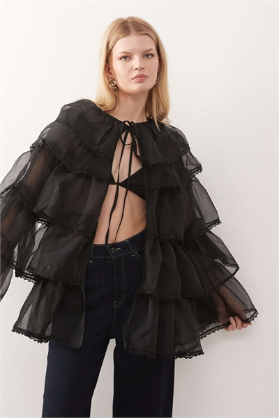 Многослойная накидка из шифона артикул 148711530