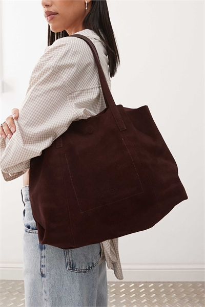 Сумка-тоут из замши артикул 143365280