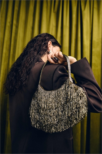 Сумка с бахромой из капель, которую можно носить в руке артикул 149070979