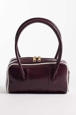 Сумка через плечо прямоугольной формы с контрастной окантовкой артикул 152378832