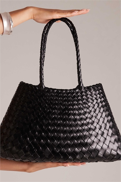 Большая плетеная кожаная сумка Santa Croce артикул 145951984