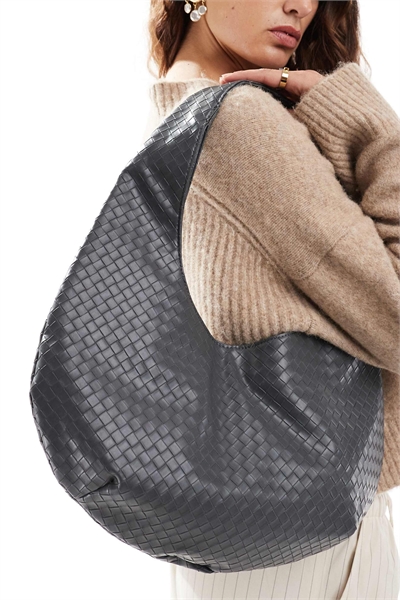 Большая плетеная сумка через плечо артикул 149135457