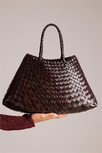 Небольшая плетеная кожаная сумка Santa Croce артикул 145951986