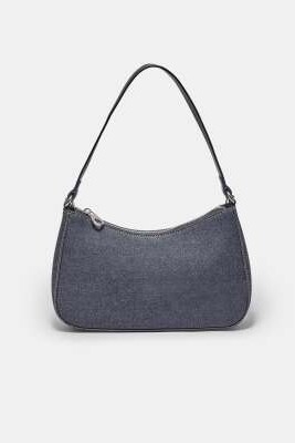 Джинсовая сумка через плечо в форме полумесяца артикул 155775429
