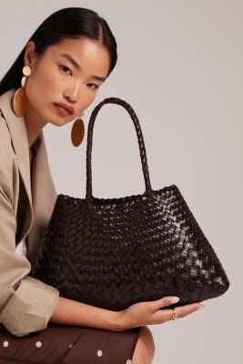 Большая плетеная кожаная сумка Santa Croce артикул 144438306