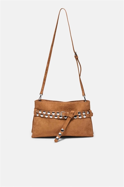 Сумка-поясная через плечо с заклепками артикул 155702650