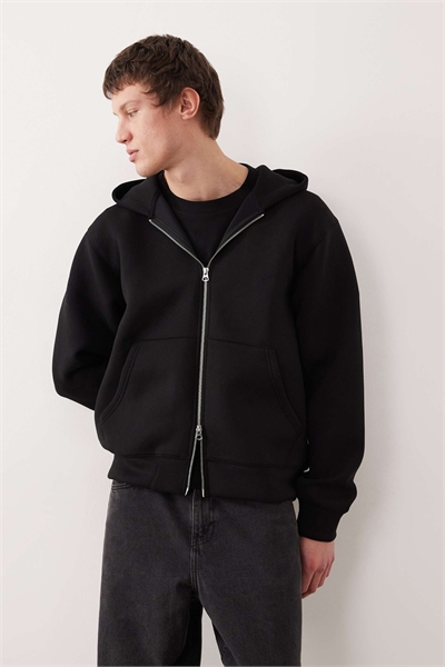 Худи свободного кроя с двойной молнией артикул 148852565