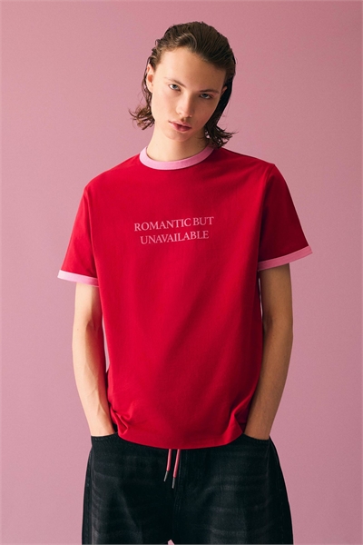 Футболка с коротким рукавом и контрастным принтом артикул 155942942