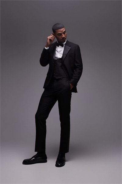 Узкие брюки к смокингу артикул 138320548