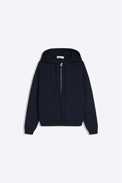 Кардиган с застежкой-молнией и узором «коса» артикул 156004732