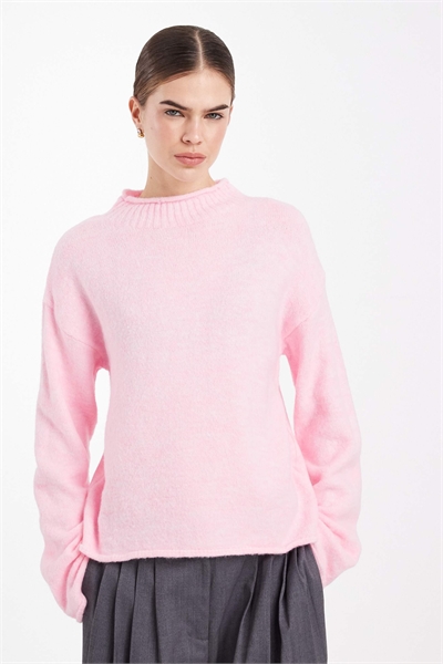 Свитер с вязаным воротником артикул 153881919