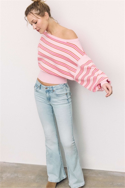 Свитер из трикотажа с асимметричным ребристым подолом артикул 155842371