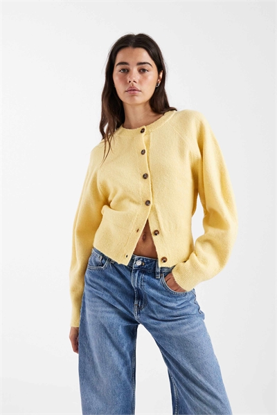 Кардиган с круглым вырезом и рукавами реглан артикул 154396435