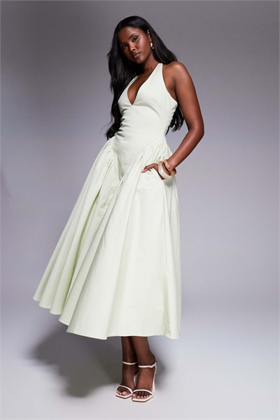 Платье-сарафан с завязками на шее Marilyn, цвет фисташковый артикул 147861446