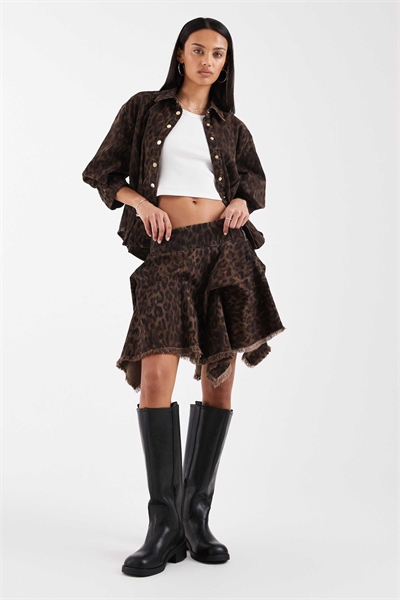 Мини-юбка из джинсовой ткани Crissy артикул 154766312