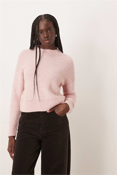 Свитер с высоким воротником и фактурной текстурой артикул 154235947