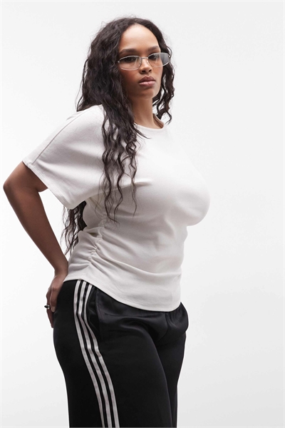 Футболка с зауженной талией артикул 152354237