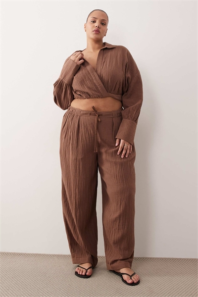 ASOS DESIGN Curve Callie — пляжные брюки-балоны из марли артикул 153255062