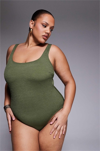 Купальник с гофрированной текстурой артикул 153323602