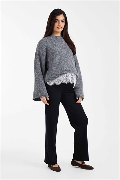 Брюки для беременных Mamalicious с широкими штанинами и плотной ребристой тканью артикул 152233446