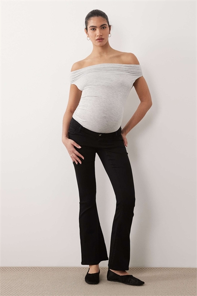 Джинсы с расклешенными штанинами артикул 152860455