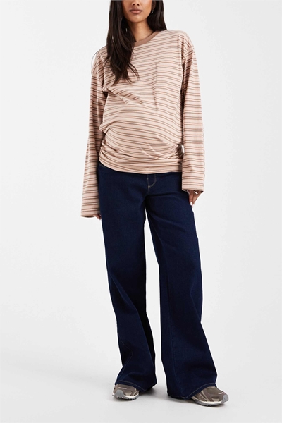 Джинсы с высокой талией и широкими брючинами артикул 152860399