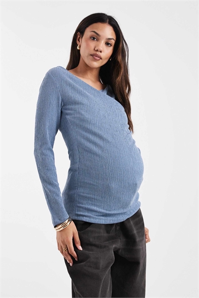 Топ для кормления из фактурного джерси с перекрещивающимся вырезом от Mamalicious Maternity артикул 150661268