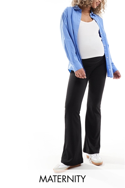 Брюки-клёш из эластичной ткани артикул 135084327