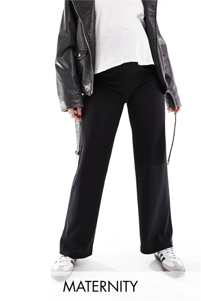 Mamalicious Maternity: брюки с широкими штанинами и ребристой отделкой, рассчитанные на беременных артикул 132365249