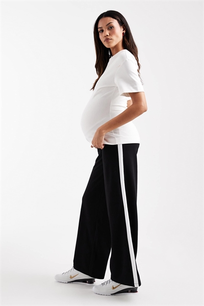 Брюки с широкими штанинами и боковой полоской от Mamalicious Maternity для беременных артикул 151747763