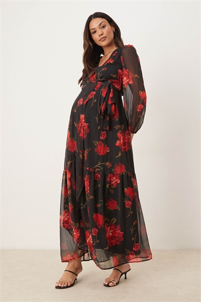 Макси-платье с запахом спереди артикул 149952399