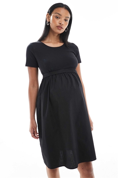 Мини-платье из хлопкового поплина от Mamalicious Maternity артикул 148194623