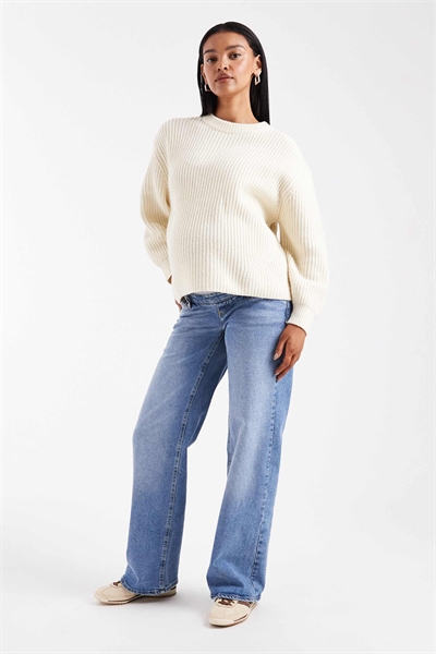 Джинсы с высокой талией и широкими брючинами артикул 148251528