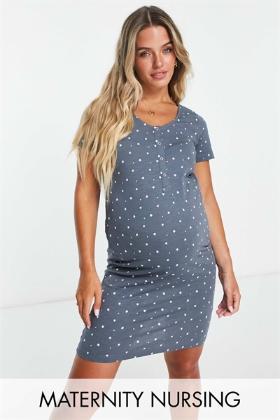 Ночная рубашка для беременных Mamalicious с принтом в виде звёзд и функцией для кормления артикул 119383609