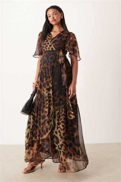 Макси-платье с запахом спереди артикул 149952397