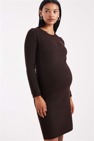 Мини-платье Mamalicious Maternity из трикотажа с ребристой отделкой и завязками на талии артикул 149855387