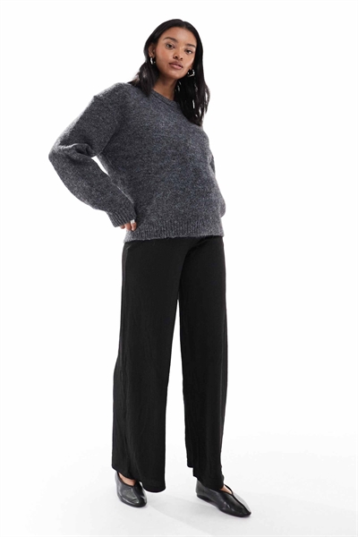 Широкие джинсовые брюки с завязкой на талии от Mamalicious артикул 148194612