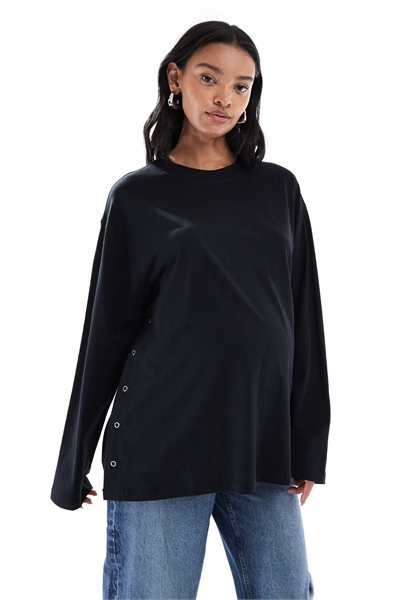 ASOS DESIGN: Футболка с длинным рукавом для беременных и кормящих мам артикул 149043424